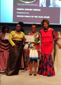 Receiving the Award from AFRICAN WOMEN IN EUROPE 2019 in the Netherlands